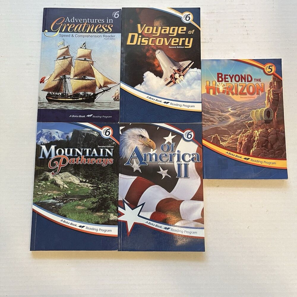 Abeka 6th Grade Readers Lot of 4 +1 5th Reading Program